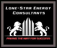 A black and white logo of lone star energy consultants.